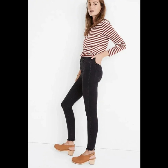 Madewell 10” High Rise Skinny Black size 24 - Picture 3 of 9